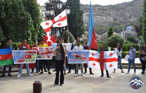 Gürcüstanda yaşayan soydaşlarımız Azərbaycana dəstək aksiyası keçiriblər