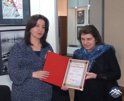 Salidə Şərifova AYB-nin Fəxri diplomu ilə təltif olunub