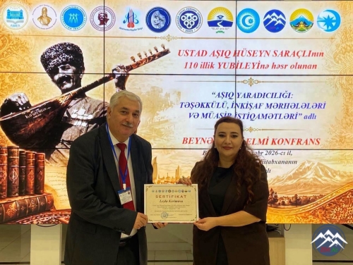 AMEA-da USTAD AŞIQ HÜSEYN SARAÇLInın 110 illik YUBİLEYİnə həsr olunan BEYNƏLXALQ ELMİ KONFRANSI ÖZ İŞİNİ DAVAM ETDİRİB