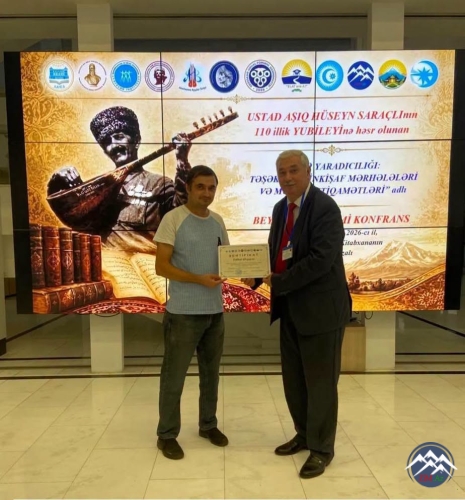 AMEA-da USTAD AŞIQ HÜSEYN SARAÇLInın 110 illik YUBİLEYİnə həsr olunan BEYNƏLXALQ ELMİ KONFRANSI ÖZ İŞİNİ DAVAM ETDİRİB