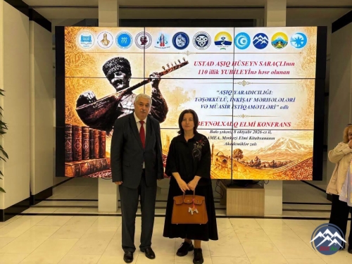 AMEA-da USTAD AŞIQ HÜSEYN SARAÇLInın 110 illik YUBİLEYİnə həsr olunan BEYNƏLXALQ ELMİ KONFRANSI ÖZ İŞİNİ DAVAM ETDİRİB